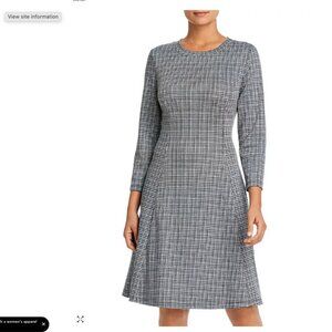 NEW NWT Beachlunchlounge Skye Printed Flared Dress In Check Large